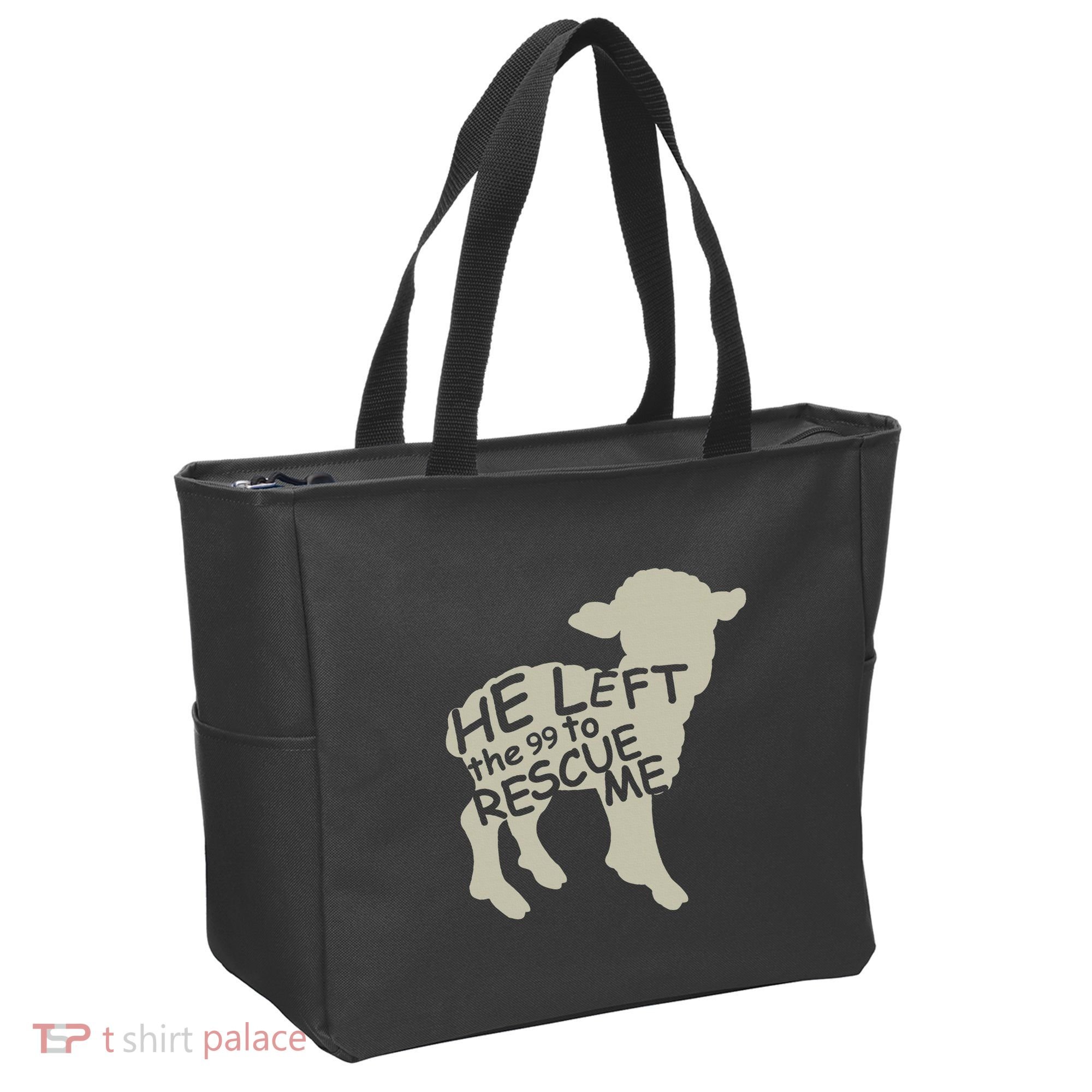 He Left The 99 To Rescue Me Religious Christian Tote Bag