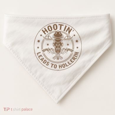 Hootin Leads To Hollerin USA-Made Doggie Bandana
