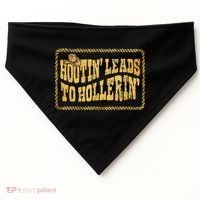 Hootin Leads To Hollerin Cowboy Groovy USA-Made Doggie Bandana thumb 0
