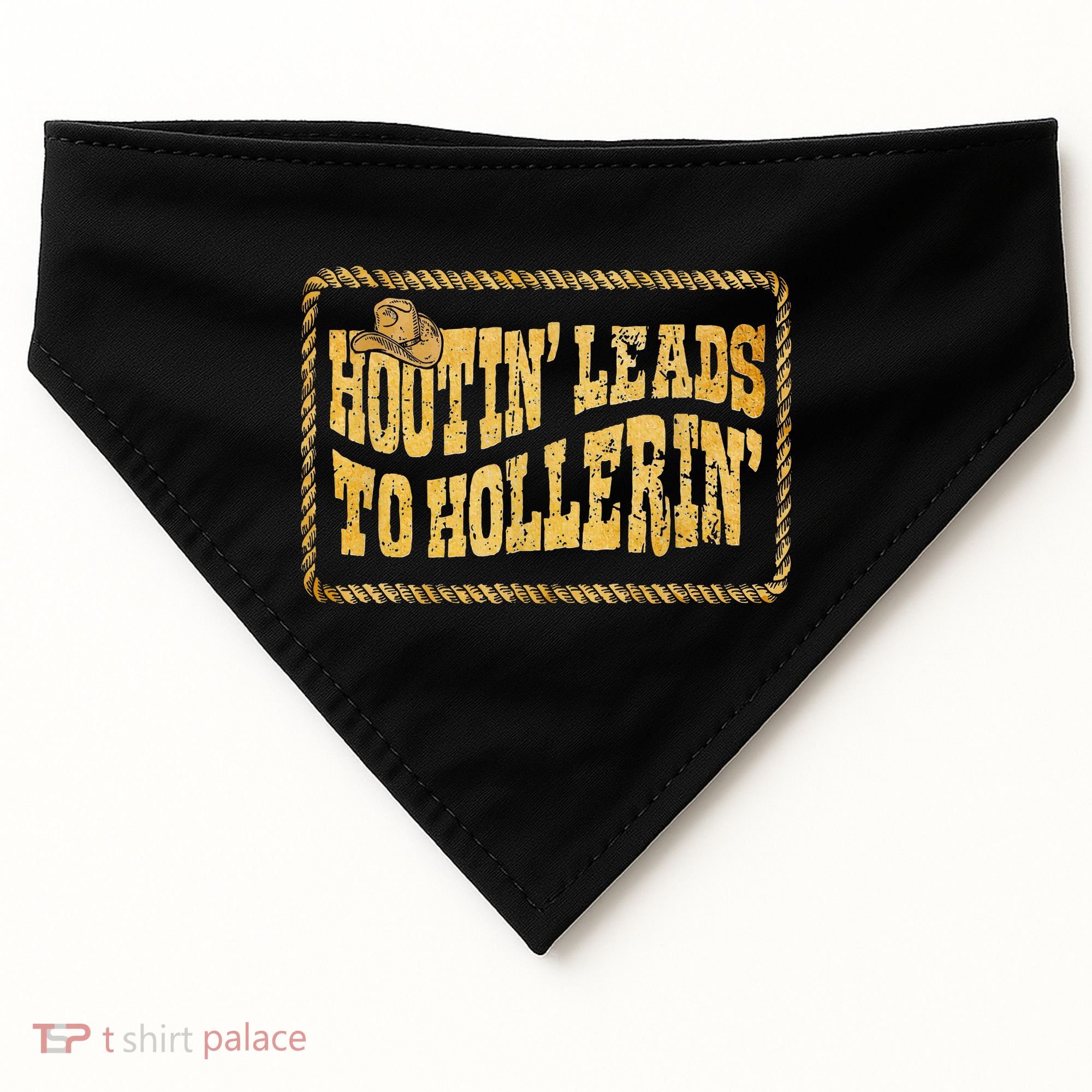 Hootin Leads To Hollerin Cowboy Groovy USA-Made Doggie Bandana