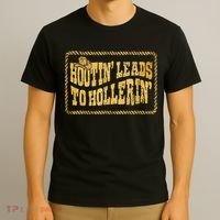 Hootin Leads To Hollerin Cowboy Groovy T-Shirt thumb 3