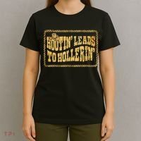 Hootin Leads To Hollerin Cowboy Groovy T-Shirt thumb 4