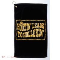 Hootin Leads To Hollerin Cowboy Groovy Golf Towel thumb 0