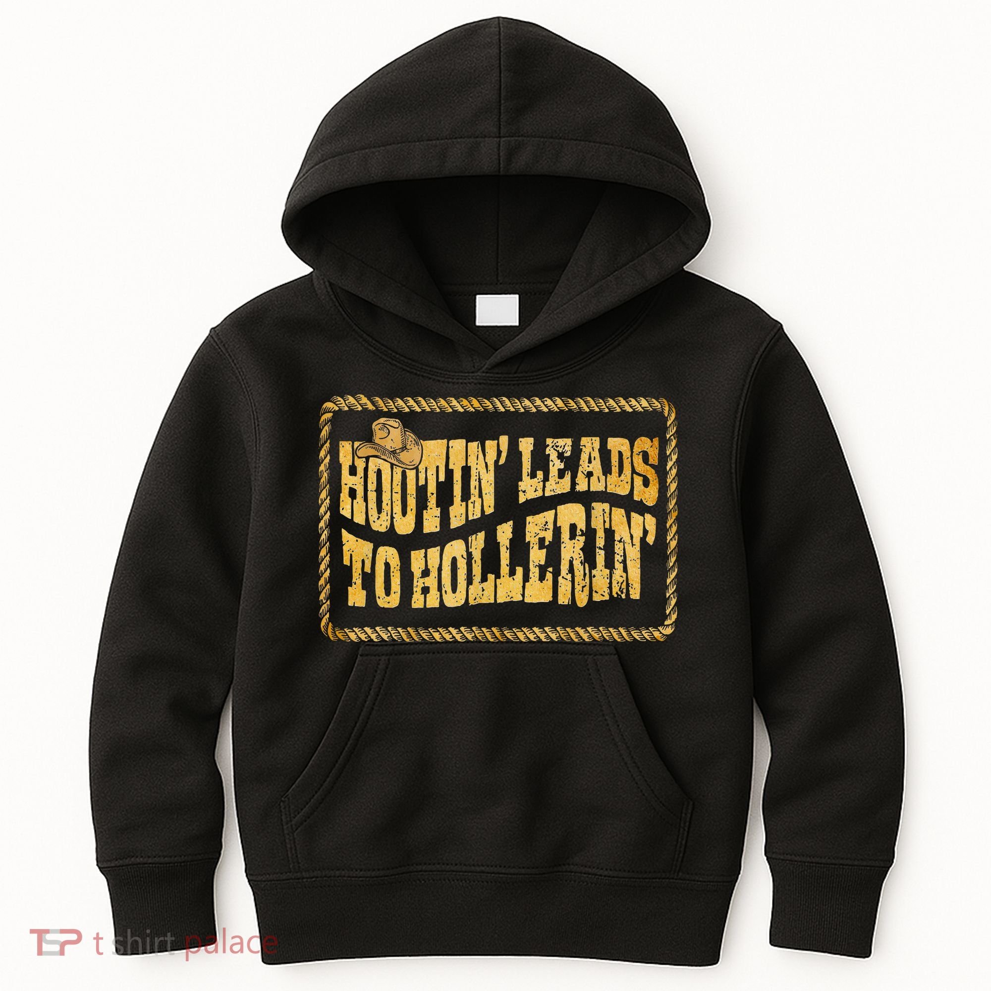 Hootin Leads To Hollerin Cowboy Groovy Kids Hoodie