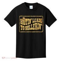 Hootin Leads To Hollerin Cowboy Groovy Kids T-Shirt thumb 0