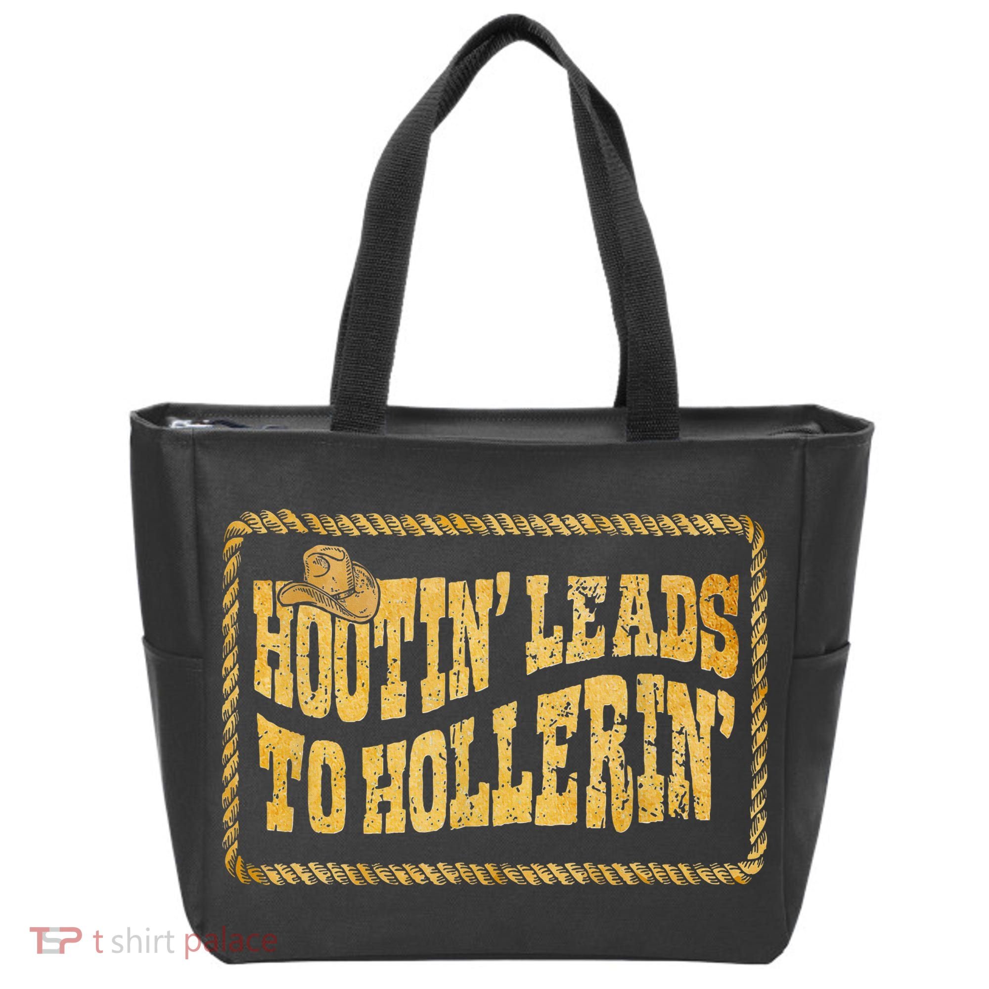Hootin Leads To Hollerin Cowboy Groovy Tote Bag