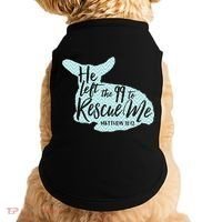 He Left The 99 To Rescue Me Green Chevron Christian Doggie Tank thumb 0