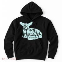 He Left The 99 To Rescue Me Green Chevron Christian Hoodie thumb 0
