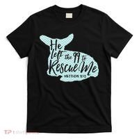 He Left The 99 To Rescue Me Green Chevron Christian T-Shirt thumb 0