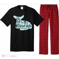 He Left The 99 To Rescue Me Green Chevron Christian Pajama Set thumb 0