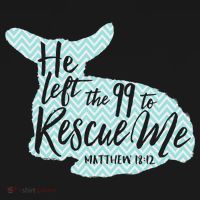He Left The 99 To Rescue Me Green Chevron Christian Mousepad thumb 1