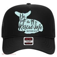 He Left The 99 To Rescue Me Green Chevron Christian Hat thumb 0