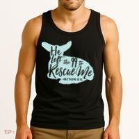 He Left The 99 To Rescue Me Green Chevron Christian Tank Top thumb 3
