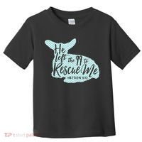 He Left The 99 To Rescue Me Green Chevron Christian Toddler T-Shirt thumb 0