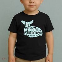 He Left The 99 To Rescue Me Green Chevron Christian Toddler T-Shirt thumb 2