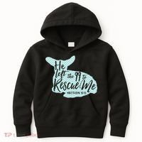 He Left The 99 To Rescue Me Green Chevron Christian Kids Hoodie thumb 0