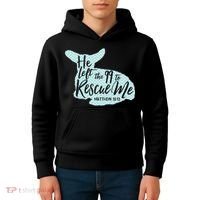 He Left The 99 To Rescue Me Green Chevron Christian Kids Hoodie thumb 4