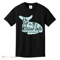 He Left The 99 To Rescue Me Green Chevron Christian Kids T-Shirt thumb 0
