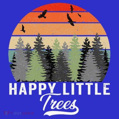 Happy Little Tree Bob Style Forests 16 in Basic Backpack