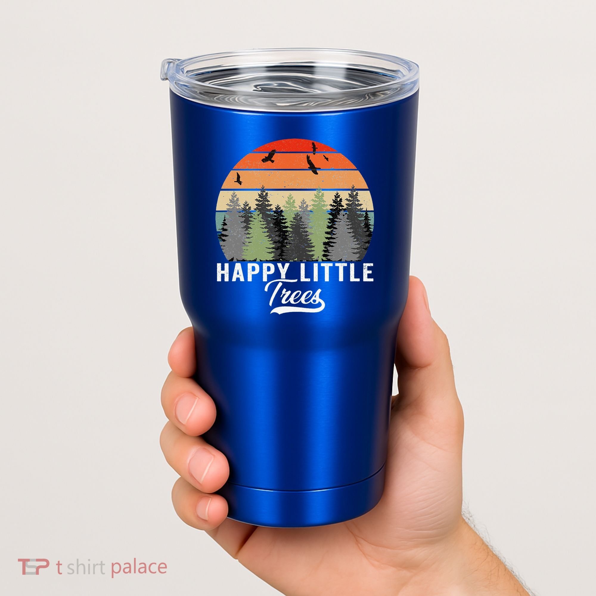 Happy Little Tree Bob Style Forests Tumbler
