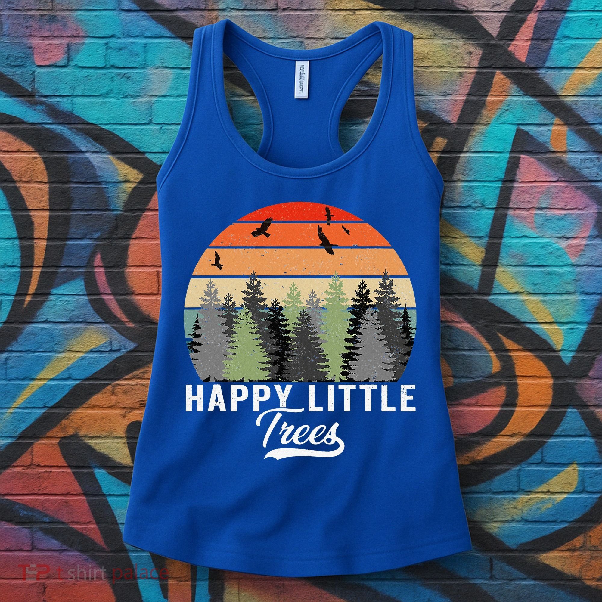Happy Little Tree Bob Style Forests Women's Tank Top