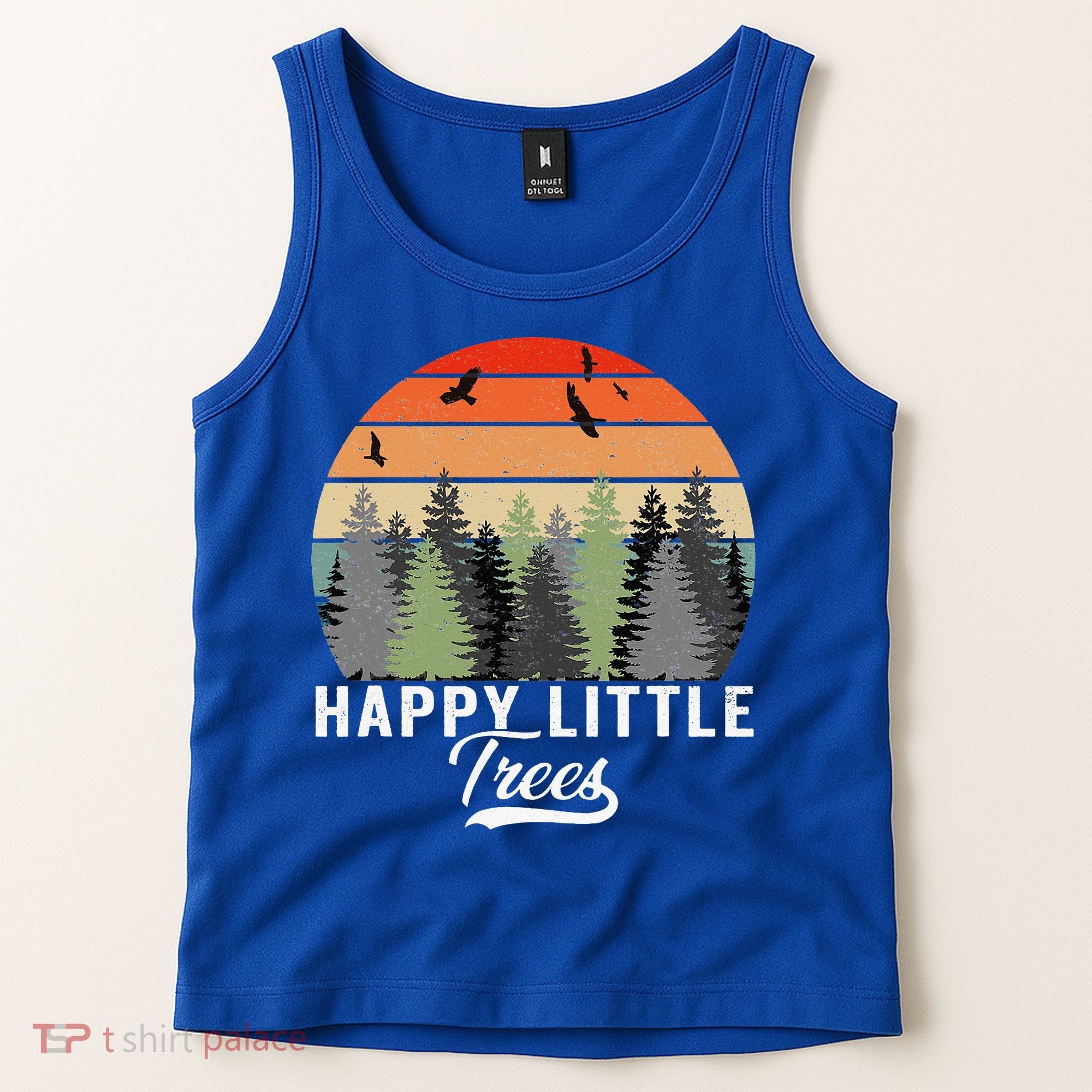 Happy Little Tree Bob Style Forests Tank Top
