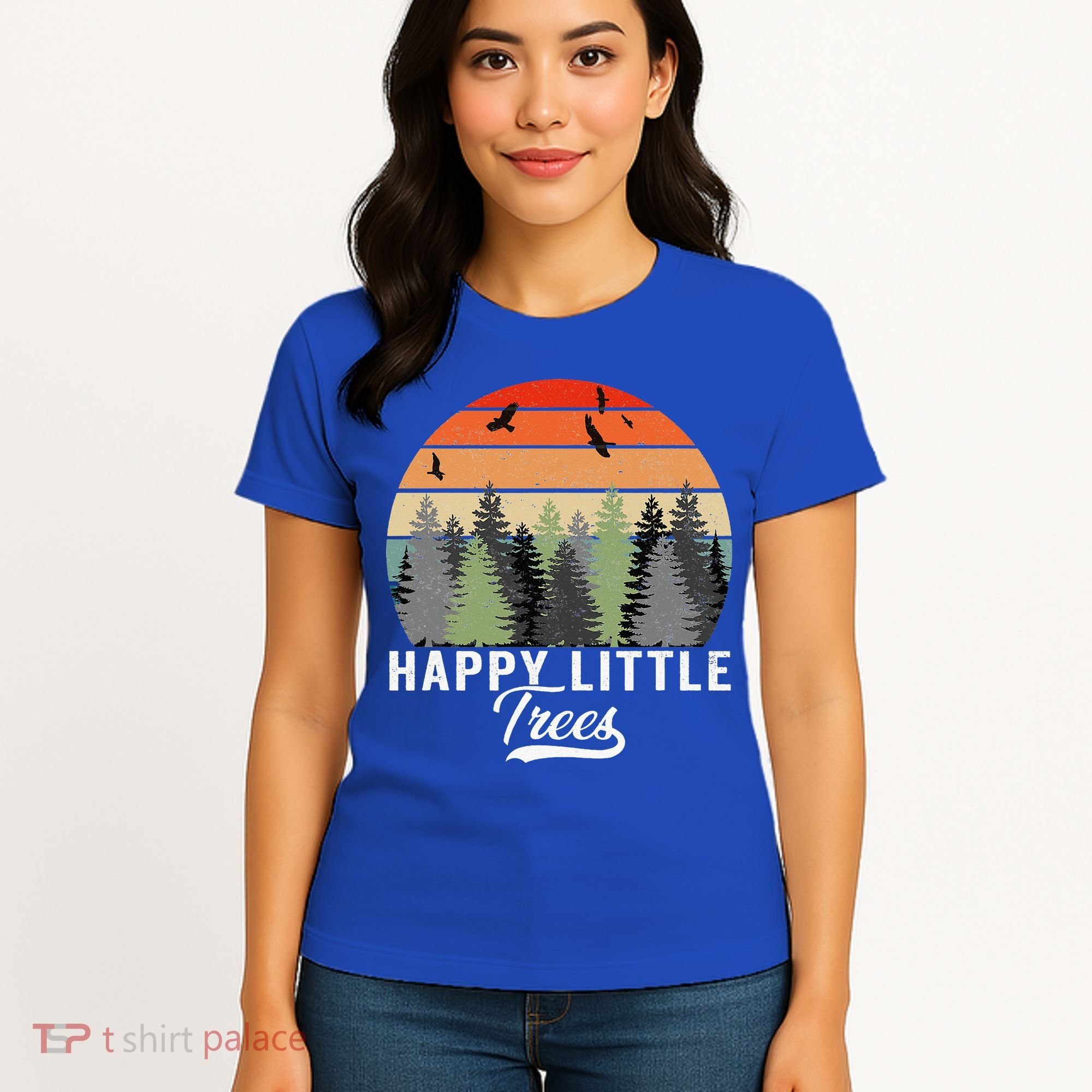 Happy Little Tree Bob Style Forests Women's T-Shirt