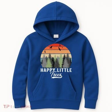 Happy Little Tree Bob Style Forests Kids Hoodie