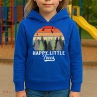 Happy Little Tree Bob Style Forests Kids Hoodie thumb 3