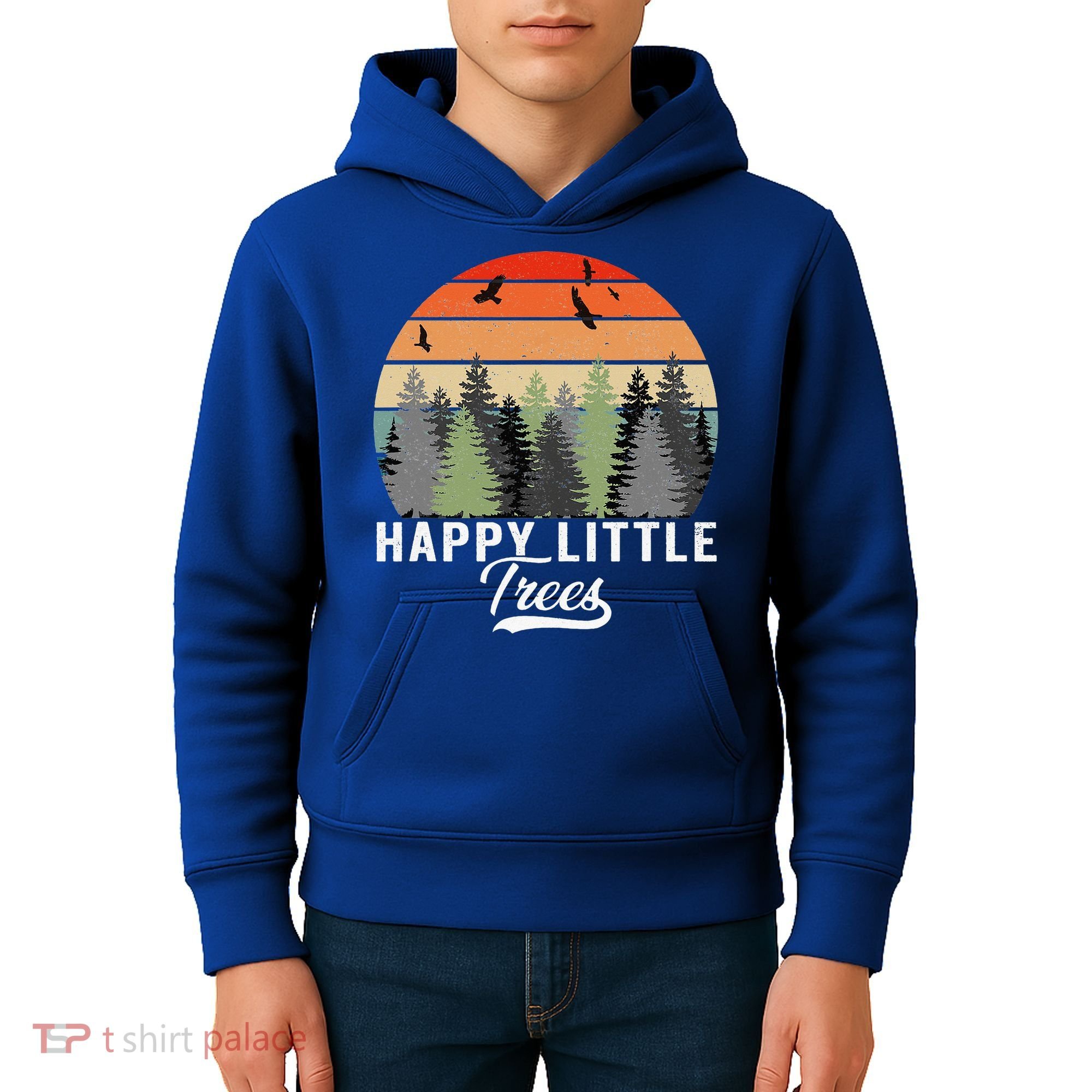 Happy Little Tree Bob Style Forests Kids Hoodie