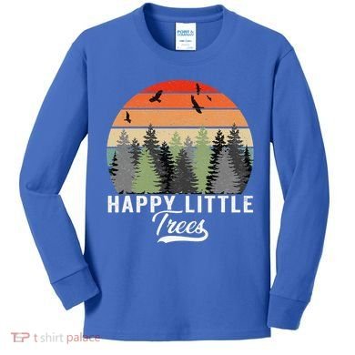 Happy Little Tree Bob Style Forests Kids Long Sleeve Shirt