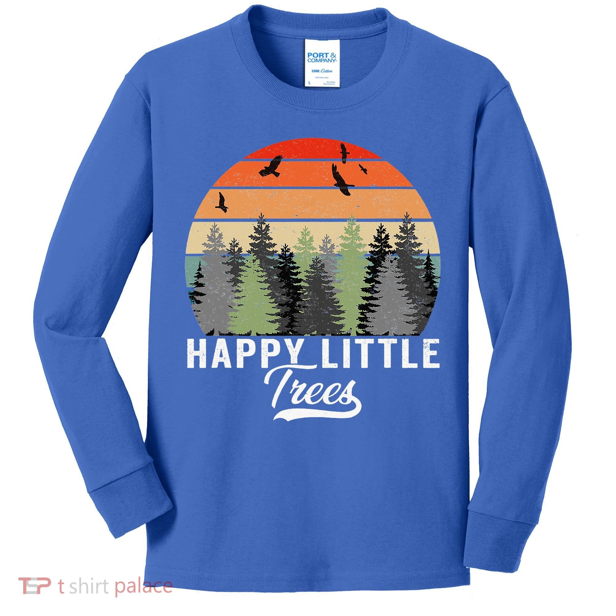 Happy Little Tree Bob Style Forests Kids Long Sleeve Shirt
