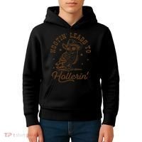 Hootin Leads To Hollerin Gift Kids Hoodie thumb 4