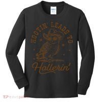 Hootin Leads To Hollerin Gift Kids Long Sleeve Shirt thumb 0