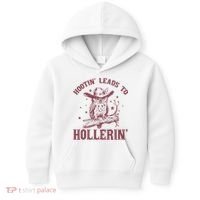 Hootin' Leads To Hollerin' Kids Hoodie thumb 0