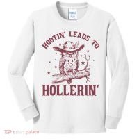 Hootin' Leads To Hollerin' Kids Long Sleeve Shirt thumb 0