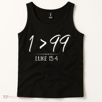 He Left The 99 To Rescue Me Christian Luke Sheep Gift Tank Top thumb 2
