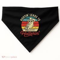 Hootin Leads To Hollerin Owl Cowboy USA-Made Doggie Bandana thumb 0