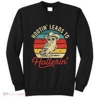Hootin Leads To Hollerin Owl Cowboy Sweatshirt thumb 0