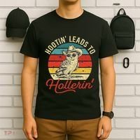 Hootin Leads To Hollerin Owl Cowboy T-Shirt thumb 6