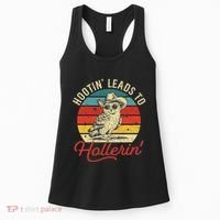 Hootin Leads To Hollerin Owl Cowboy Women's Tank Top thumb 0