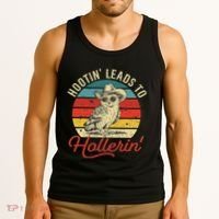Hootin Leads To Hollerin Owl Cowboy Tank Top thumb 3