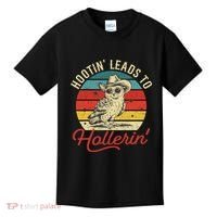 Hootin Leads To Hollerin Owl Cowboy Kids T-Shirt thumb 0