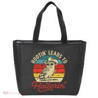 Hootin Leads To Hollerin Owl Cowboy Tote Bag thumb 0