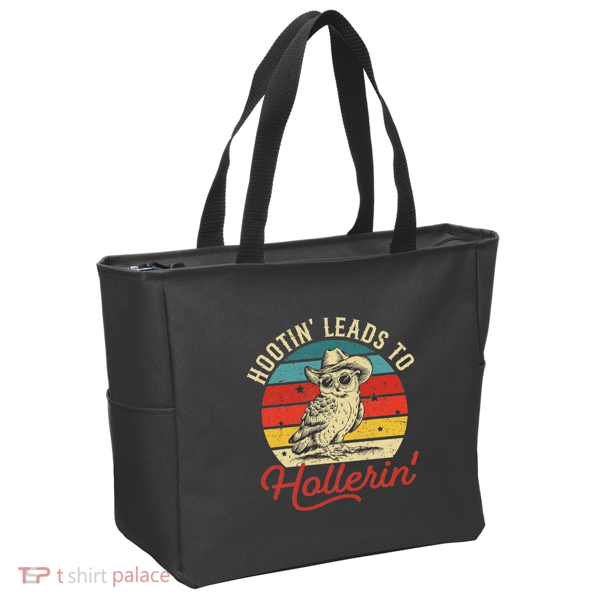 Hootin Leads To Hollerin Owl Cowboy Tote Bag