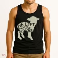 He Left The 99 To Rescue Me Religious Christian  Tank Top thumb 3