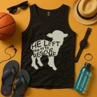 He Left The 99 To Rescue Me Religious Christian  Tank Top thumb 4