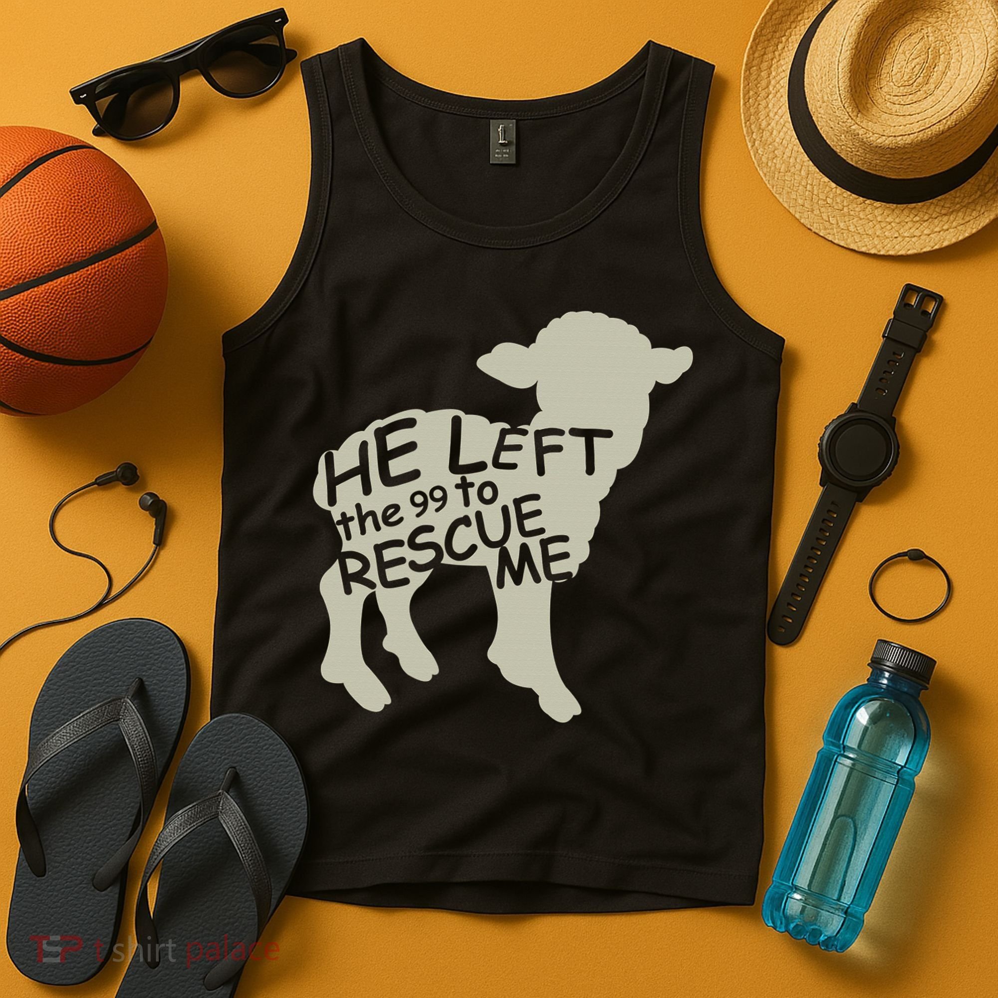 He Left The 99 To Rescue Me Religious Christian  Tank Top