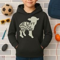 He Left The 99 To Rescue Me Religious Christian  Kids Hoodie thumb 2