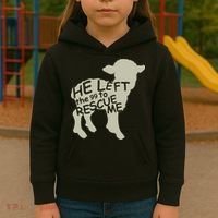 He Left The 99 To Rescue Me Religious Christian  Kids Hoodie thumb 3
